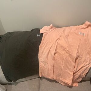 PINK Victoria's Secret Peach Short Sleeve Logo Tee